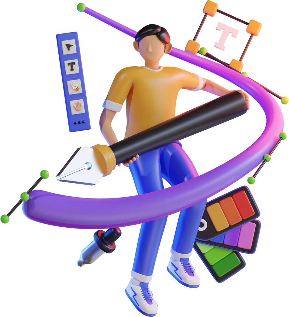 Graphic Designer 3D Illustration